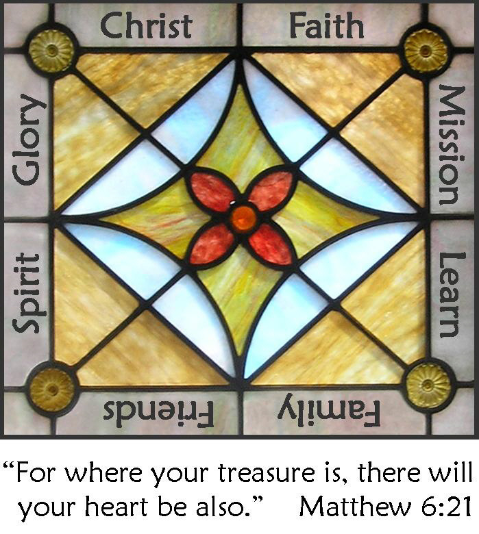 This image is based on the recently unveiled window in the Pastor's Study